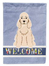 Load image into Gallery viewer, Cocker Spaniel Buff Welcome Garden Flag - Outdoor Decorative Yard Flag BB5675GF