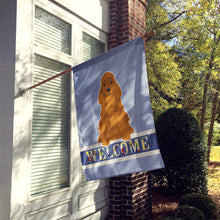 Load image into Gallery viewer, Cocker Spaniel Red Welcome Flag Canvas House Size BB5676CHF