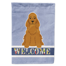 Load image into Gallery viewer, Cocker Spaniel Red Welcome Flag Canvas House Size BB5676CHF