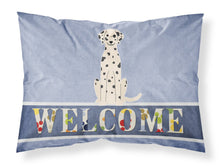 Load image into Gallery viewer, Dalmatian Welcome Fabric Standard Pillowcase – Artistic Decorative Front, White Back BB5678PILLOWCASE