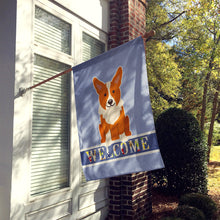 Load image into Gallery viewer, Corgi Welcome Flag Canvas House Size BB5681CHF