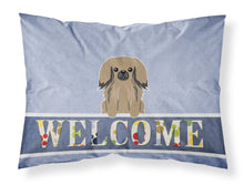 Load image into Gallery viewer, Pekingnese Tan Welcome Fabric Standard Pillowcase – Artistic Decorative Front, White Back BB5683PILLOWCASE