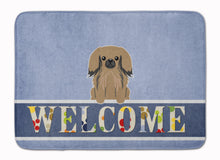 Load image into Gallery viewer, Pekingnese Tan Welcome Machine Washable Memory Foam Mat BB5683RUG