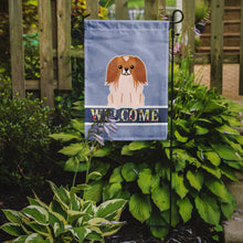 Load image into Gallery viewer, Pekingnese Red White Welcome Garden Flag - Outdoor Decorative Yard Flag BB5684GF