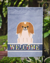 Load image into Gallery viewer, Pekingnese Red White Welcome Garden Flag - Outdoor Decorative Yard Flag BB5684GF