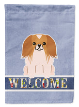 Load image into Gallery viewer, Pekingnese Red White Welcome Garden Flag - Outdoor Decorative Yard Flag BB5684GF