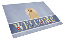 Load image into Gallery viewer, Pekingnese Fawn Sable Welcome Glass Cutting Boards – Durable, Decorative Kitchen Art Large BB5685LCB
