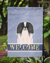Load image into Gallery viewer, Pekingnese Black White Welcome Garden Flag - Outdoor Decorative Yard Flag BB5686GF
