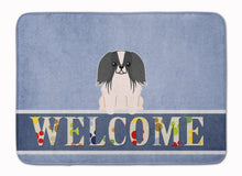Load image into Gallery viewer, Pekingnese Black White Welcome Machine Washable Memory Foam Mat BB5686RUG