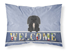 Load image into Gallery viewer, Pekingnese Black Welcome Fabric Standard Pillowcase – Artistic Decorative Front, White Back BB5688PILLOWCASE