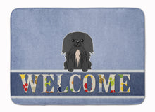 Load image into Gallery viewer, Pekingnese Black Welcome Machine Washable Memory Foam Mat BB5688RUG