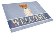 Load image into Gallery viewer, Jack Russell Terrier Welcome Glass Cutting Boards – Durable, Decorative Kitchen Art Large BB5689LCB
