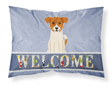 Load image into Gallery viewer, Jack Russell Terrier Welcome Fabric Standard Pillowcase – Artistic Decorative Front, White Back BB5689PILLOWCASE