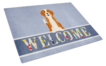 Load image into Gallery viewer, English Foxhound Welcome Glass Cutting Boards – Durable, Decorative Kitchen Art Large BB5691LCB