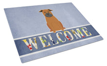 Load image into Gallery viewer, Chinese Chongqing Dog Welcome Glass Cutting Boards – Durable, Decorative Kitchen Art Large BB5692LCB