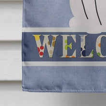 Load image into Gallery viewer, White Boxer Cooper Welcome Flag Canvas House Size BB5695CHF