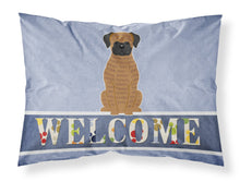 Load image into Gallery viewer, Brindle Boxer Welcome Fabric Standard Pillowcase – Artistic Decorative Front, White Back BB5698PILLOWCASE