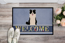 Load image into Gallery viewer, Border Collie Black White Welcome Doormat - 18x27 Decorative Floor Mat – Indoor/Outdoor Rug with Artistic Flair BB5699MAT