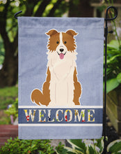 Load image into Gallery viewer, Border Collie Red White Welcome Garden Flag - Outdoor Decorative Yard Flag BB5700GF