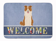 Load image into Gallery viewer, Border Collie Red White Welcome Machine Washable Memory Foam Mat BB5700RUG