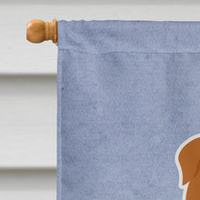 Load image into Gallery viewer, English Bulldog Red White Welcome Flag Canvas House Size BB5701CHF