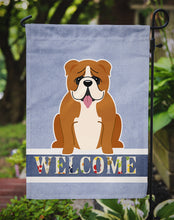 Load image into Gallery viewer, English Bulldog Red White Welcome Garden Flag - Outdoor Decorative Yard Flag BB5701GF