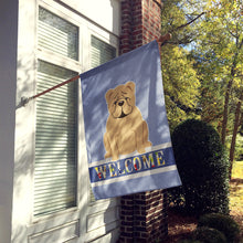 Load image into Gallery viewer, English Bulldog Fawn Welcome Flag Canvas House Size BB5705CHF