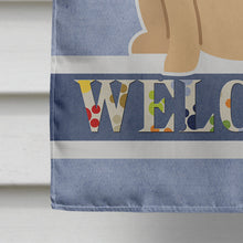 Load image into Gallery viewer, English Bulldog Fawn Welcome Flag Canvas House Size BB5705CHF