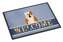 Load image into Gallery viewer, English Bulldog Fawn White Welcome Doormat - 18x27 Decorative Floor Mat – Indoor/Outdoor Rug with Artistic Flair BB5706MAT