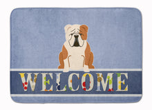 Load image into Gallery viewer, English Bulldog Fawn White Welcome Machine Washable Memory Foam Mat BB5706RUG