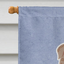 Load image into Gallery viewer, English Bulldog Grey Brindle  Welcome Flag Canvas House Size BB5707CHF