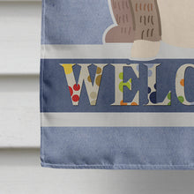 Load image into Gallery viewer, English Bulldog Grey Brindle  Welcome Flag Canvas House Size BB5707CHF