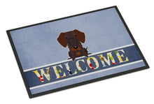 Load image into Gallery viewer, Wire Haired Dachshund Chocolate Welcome Doormat - 18x27 Decorative Floor Mat – Indoor/Outdoor Rug with Artistic Flair BB5710MAT
