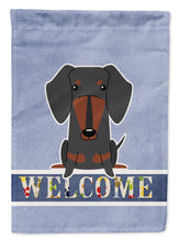 Load image into Gallery viewer, Dachshund Black Tan Welcome Garden Flag - Outdoor Decorative Yard Flag BB5713GF