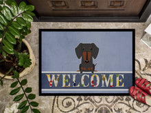 Load image into Gallery viewer, Dachshund Black Tan Welcome Doormat - 18x27 Decorative Floor Mat – Indoor/Outdoor Rug with Artistic Flair BB5713MAT