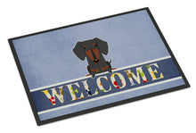 Load image into Gallery viewer, Dachshund Black Tan Welcome Doormat - 18x27 Decorative Floor Mat – Indoor/Outdoor Rug with Artistic Flair BB5713MAT