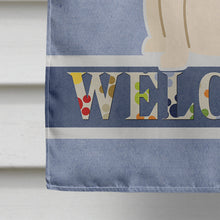Load image into Gallery viewer, Bull Terrier White Welcome Flag Canvas House Size BB5719CHF