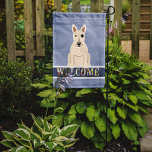 Load image into Gallery viewer, Bull Terrier White Welcome Garden Flag - Outdoor Decorative Yard Flag BB5719GF