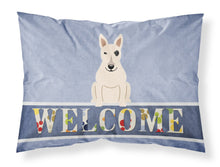 Load image into Gallery viewer, Bull Terrier White Welcome Fabric Standard Pillowcase – Artistic Decorative Front, White Back BB5719PILLOWCASE