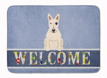 Load image into Gallery viewer, Bull Terrier White Welcome Machine Washable Memory Foam Mat BB5719RUG