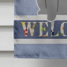 Load image into Gallery viewer, Chow Chow Blue Welcome Flag Canvas House Size BB5720CHF