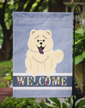 Load image into Gallery viewer, Chow Chow White Welcome Garden Flag - Outdoor Decorative Yard Flag BB5721GF
