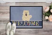 Load image into Gallery viewer, Chow Chow White Welcome Doormat - 18x27 Decorative Floor Mat – Indoor/Outdoor Rug with Artistic Flair BB5721MAT