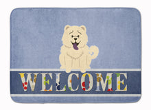 Load image into Gallery viewer, Chow Chow White Welcome Machine Washable Memory Foam Mat BB5721RUG
