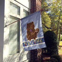 Load image into Gallery viewer, Chow Chow Chocolate Welcome Flag Canvas House Size BB5722CHF