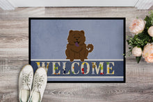 Load image into Gallery viewer, Chow Chow Chocolate Welcome Doormat - 18x27 Decorative Floor Mat – Indoor/Outdoor Rug with Artistic Flair BB5722MAT