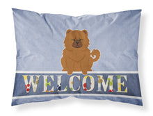 Load image into Gallery viewer, Chow Chow Red Welcome Fabric Standard Pillowcase – Artistic Decorative Front, White Back BB5723PILLOWCASE