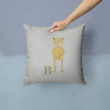 Load image into Gallery viewer, Alphabet B for Bear Throw Pillow - 14x14 Decorative Pillow – Art for Your Home &amp; Patio BB5727PW1414