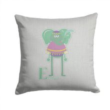 Load image into Gallery viewer, Alphabet E for Elephant Throw Pillow - 14x14 Decorative Pillow – Art for Your Home &amp; Patio BB5730PW1414