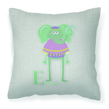 Load image into Gallery viewer, Alphabet E for Elephant Fabric Decorative Pillow BB5730PW1818